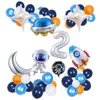 48 pz Spazio Esterno Partito Astronauta Palloncini Sistema Solare Tema Decor Baby Shower Compleanno Decorazione Forniture Elio Globos 220217