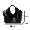 Shoulder Bags Large Black Hobo Women Casual Tote Bag Luxury Leather Shopper Female Cabas Simple Crossbody Handbag Grand Sac