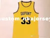 安くカスタムビンテージ＃33 Jason Williams Jersey Dupont High School Jersey Yellow Stitchedカスタマイズ任意の数名男性女性青少年XS-5XL