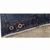 M-6XL Män Jacka och rockar Varumärke Kläder Denim Fashion Mens Jeans Tjock Varm Vinter Outwear Male Streetwear YF056 211126