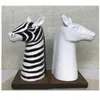 Nordic Zebra Trojan Horse Head Vase Creatieve Keramiek Bloem Insert Art Home Decoratieve dierlijke vorm 210913