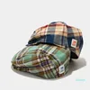 Berets Fashion Unisex Plaid Beret Bonnet Caps Winter Herfst Advance Pets Alle matched Classic Warm Walking Hat for Women Men