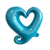 18 pouces creux coeur forme feuille ballons décoration de mariage hélium ballon saint valentin or coeur fête fournitures ballon