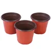 2021 doppio colore vasi da fiori in plastica rosso nero vivaio bacino per trapianti vaso da fiori infrangibile fioriere per la casa forniture da giardino