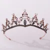 Vintage Black Baroque Tiara squisita forma di corallo a mano Pearl corona ragazza sposa donne gioielli di nozze accessori per capelli lb j0121