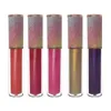 Lip Gloss 50pcs / lote inteiro em massa rosa pérola tubo de diamante bombeando lipgloss rótulo privado logotipo personalizado fornecedores8608727