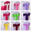 Silk Satin Ribbon Bow Chair Sashes For Banquet Chair Wedding Party Decoration Chair Band Romantic Formal Occasion Wedding Supplies