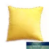 Nordic ins Style Hair Ball Lace Ball Suede Pillow Case Solid Color Sofa Cushion Throw Pillow Case For Home Decor 50X50cm1 Factory price expert design Quality Latest