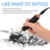 Tattoo Pen Rotary Tatto Machine med kraftfull motor för tatueringar Konstnär RCA Cord Cartridge Gun Tattooist Permanent Makeup