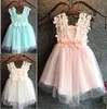 Sommer Schönes Baby Blumenmädchenkleid Prinzessin Festzug Spitze Tüll Kleine Mädchen Kleider für besondere Anlässe