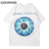 GONTHWID Tees Shirts Hip Hop Kurzarm Streetwear T-shirts Herren Kreative Rapper Punk Rock Gothic Harajuku Hipster Casual Tops C0315