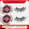 Mink Lashes hela 25 mm falska ögonfransar 3D Fake Lash Custom Label Cosmetics Makeup Dramatisk lång fluffig ögonfrans privat logo3566008