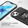 Shocksäker hybrid PC TPU Armour Car Holder Magnet Defender Telefonfodral för iPhone 13 Pro Max Moto G Stylus 5g Finger Ring Cover