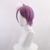Anime BORUTO Konan Cosplay Purple Wig Hairpin Headband Ring Heat Resistant Hair + Free Cap Halloween Party Role Play Props Y0913
