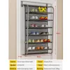 MultiLayer Wall-mounted Shoe Rack Hallway Space Saving Shoe Organizer Over the Door Shoes Hanger Shoe Cabinet for Home Furniture Y200527