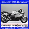 Karosseri + tankskydd för BMW K1200-S K1200 S K1200S 2005 2006 2008 2009 2010 Body 4NO.81 K Black Silver 1200s 05-10 K-1200S K 1200 S 05 06 07 08 09 10 Full Fairing Kit