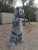 Imagem real um gato Cheshire mascote fantasia vestido para festa de carnaval de halloween personalização de suporte