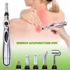 Masseur portable avec 5 têtes de massage méridien sous-santé appareil de thérapie électrique stylo d'acupuncture magique