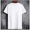 Camiseta para hombre Algodón Manga corta Hombre Moda Tamaño grande Fondo Camiseta para hombre Tops Cuello redondo Tee Summer White Tee 210726