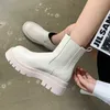 Gorące Kobiety Buty Superfine Fiber Plus Size Online Celebrity Autumn and Winter Buty Krótka Pluszowa Podszewka Zima Chelsea Buty Y0914