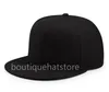 2024 One Piece Custom Blank Full Black Sport Fited Cap Men's Women's Full Closed Caps Casual Leisure Solid Color Fashion Storlek 6 3/4 Hattar