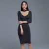 Moda Sukienka Halter Damska Wiosna Dorywczo Office Lady Elegancki Biznes Bodycon Nosić do pracy Vestidos Odzież 210529