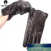 Bequeme Warmhandschuhe Männlicher Winter, Wasserwellende Design Schaffell-Männerhandschuhe, schwarze Lederhandschuhe-8001y-Fabrikpreis-Experten-Design-Qualität neuester Stil