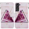 Sunfulser Кожаный кошелек для бумажника для Samsung S22 PLUS iPhone 13 Mini Pro Max Flower Anapse Leopard Butterfly Marble Wolf Держатель ID Card Flip Cover