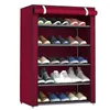 Armoire à vêtements rangement armoire à chaussures en tissu non tissé cintre à chaussures créatif multicouche pratique fournitures ménagères étagère pantoufle