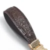 Persoonlijkheid Luipaard Hoofd Key Chain Fashion Crocodile Skin Lederen Key Rings voor Jaguar F-Pace XJ XE XF Unisex Gift Pendant