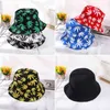 Hip Hop Mujeres Hombres Sombrero de cubo Algodón Plegable de doble cara Gorra de pescador Moda al aire libre Unisex Verano Protector solar Sombrero Nueva moda G220311