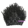 Vmae 11A Clip en extensiones de cabello humano virgen Venta al por mayor 4A 4B 4C Kinky Straight 120g Color natural Cutícula completa alineada Afro rizado