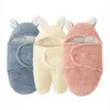 Baby sovsäck för pojkar swaddle wrap ultra-soft fluffy fleece emot filtfödd swaddling 0-9 månader 211023