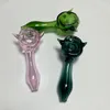 Mini Spoon Glass Hand Pipe Pyrex Oil Burner Smoking Pipes Multi Color Tobacco Tool Accessories Dab Rig SW93