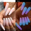 Glow In The Dark Luminous Poly Nails Gel Jelly Builder Poly Polish Soak Off UV Finger Extension Gel Polish Manicure Gel 6pcs