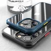 iPhone 13 12 11 Pro Max XS XR X SE 7 8プラスのクリアPCバックソフトTPUバンパーカバーのための耐衝撃的な電話ケース