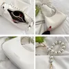 Totes Summer 2021 Half Moon Pearl Small Shoulder Bags For Women Unique Design Chain Hobo Ladies Crossbody Baguette Girls Handbags