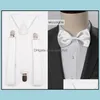 أحزمة الحمالات Aessories Aessoriessuspenders Bow Tie مجموعة Men Fashion Supensorio for Man Boy Women Bowtie Braces Tirantes Weddi