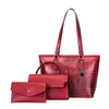 ピンク菅生女性の肩のトートバッグハンドバッグ高級高品質大容量財布ファッションデザイナーショッピングバッグ3pcs /セットHBP