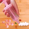 Kek Araçları Plastik Taşınabilir DIY Dekorasyon Pembe Pasta Tabancası Nozalarla 8 Parça/Set Mutfak Aksesuarları Pişirme