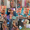 Tuta stampata sexy Donna Due pezzi Boho Outfit Abiti Halter Bandage Serbatoi e gonne midi con coulisse increspato Set coordinati 210730