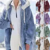 Kvinnor Vinter Plus Storlek Kvinna Coat Fur Long Teddy Jacket Varm tjock Fleece Faux Plush 211220