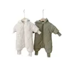 Milancel inverno bebê macacão urso com capuz toddler meninos jumpsuits peles foring gilrs roupas 210309