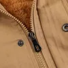 冬のジャケットの男性厚い暖かいウインドブレーカースノーコート男性ウールのライナーフード付き襟屋外カジュアルなミリタリージャケット男性服Y1109