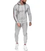 Men's Tracksuits Autumn &winter Jogger Sports Suit Solid Color Hooded Casual Wear European And American Personality Cardigan 221o
