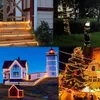 Led solar lâmpada corda tubo luz da corda ao ar livre jardim guirlanda de natal alimentado por bateria luzes de fadas à prova dwaterproof água strip2443897