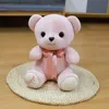 22см милая лента медведь фаршированная игрушка высокого качества плюшевые игрушки девушки кукла день рождения подарки оптом
