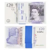 Gerçekçi pervane parası İngiliz kağıt para pound eu kopya 100pcs paketi gece kulübü filmi sahte banknot için para koleksiyonu çubuğu isxui2q8n