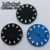 31.5mm Noir Bleu Cadran stérile Cadrage lumineux Fit Eta 2836 2824 Mingzhu DG 2813 3804 Miyota 8205 8215 821A Mouvement