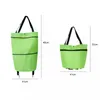 Storage Bags 2 In 1 Resuable Foldable Shopping Cart Large Bag With Wheel Trolley Grocery Luggage Organizer Holder Carry Case216m